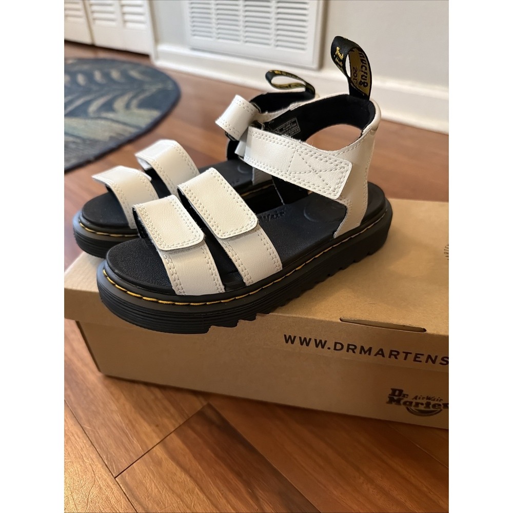 Dr. Martens Klaire J White Juniors Girls Sandals Strappy Size US 1 New With Box - Picture 3 of 10